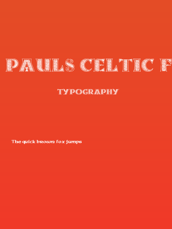 Pauls Celtic Font 3 Poster
