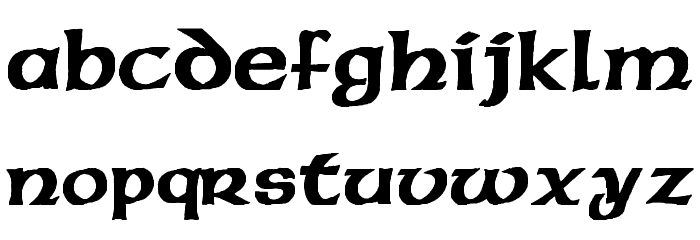 Pauls Celtic Font 3 Font LOWERCASE