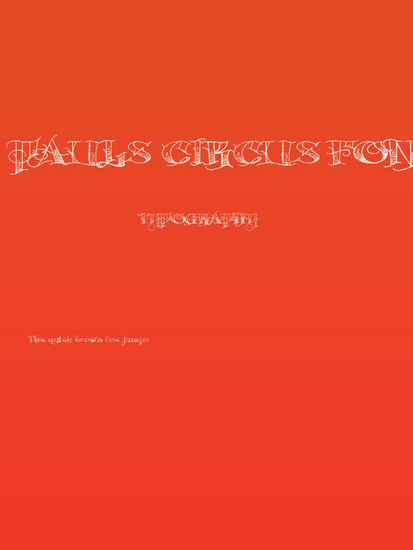 Pauls Circus Font Poster