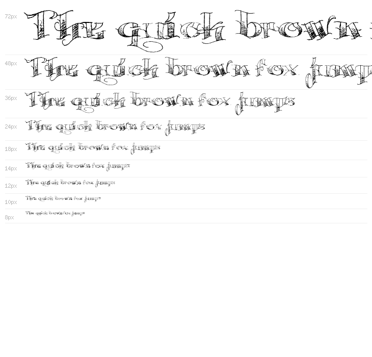 Pauls Circus Font Waterfall