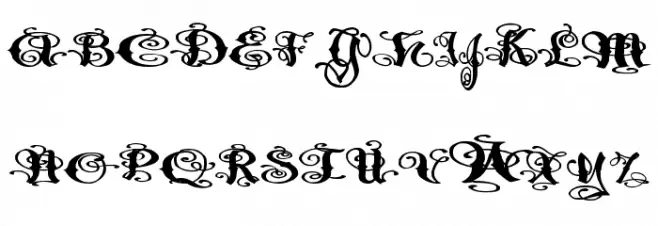Pauls Fancy Script Font UPPERCASE