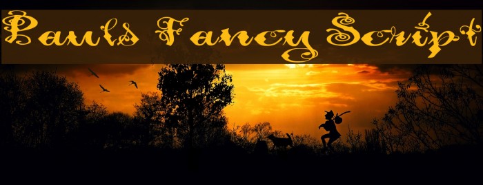 Pauls Fancy Script Font examples