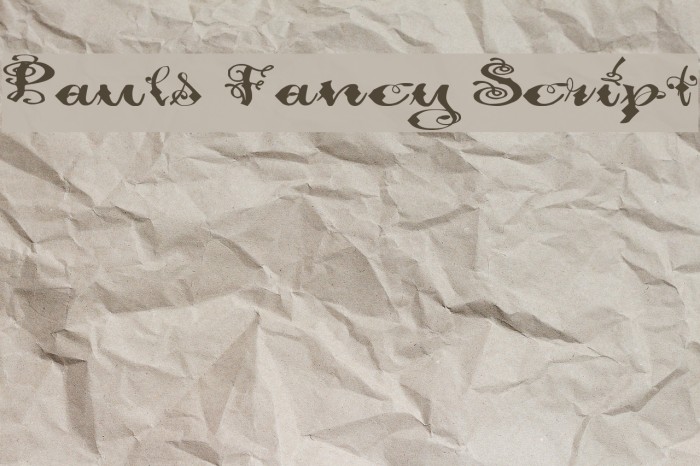 Pauls Fancy Script Font examples
