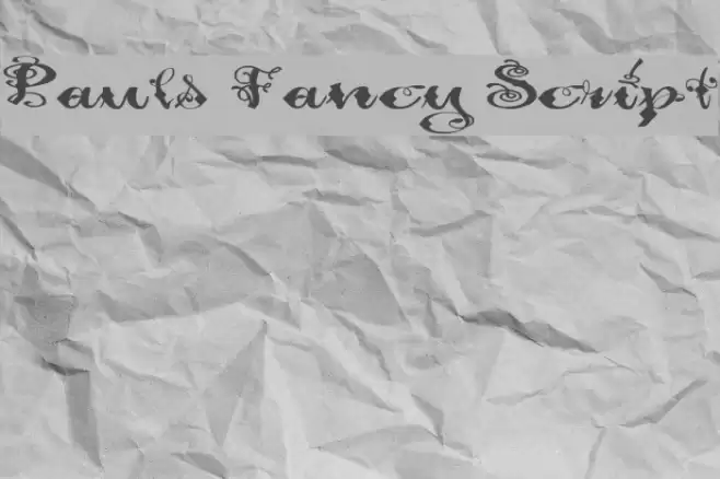 Pauls Fancy Script Font examples