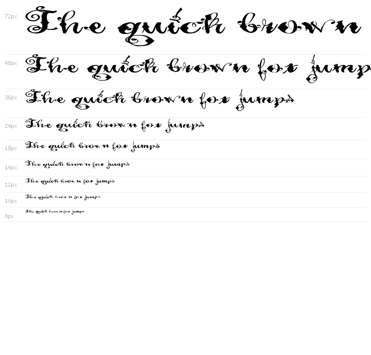 Pauls Fancy Script Waterfall