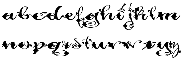 Pauls Fancy Script Font LOWERCASE