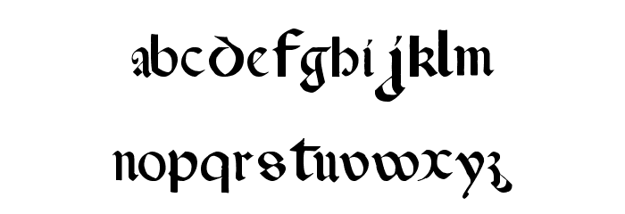 Pauls Gothic Curls Font LOWERCASE