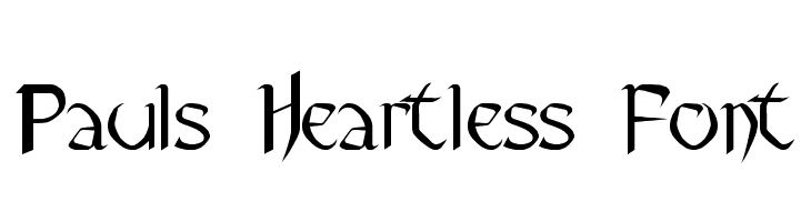 Pauls Heartless Font  免费字体下载