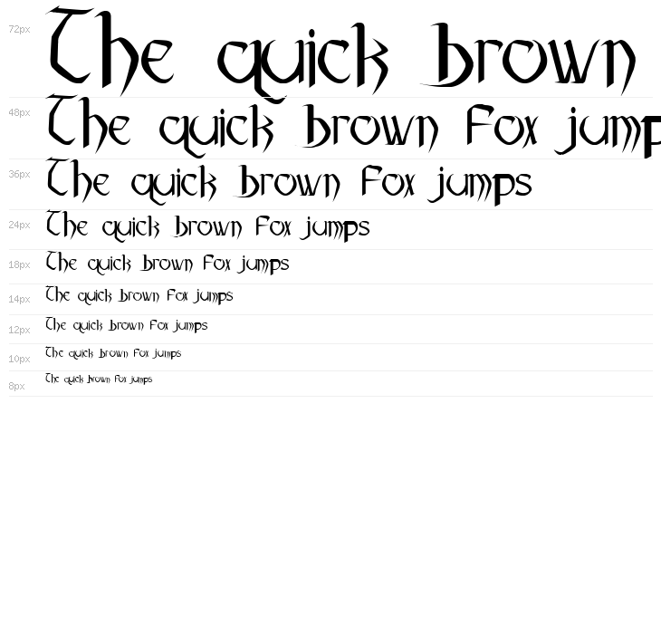 Pauls Heartless Font Waterfall