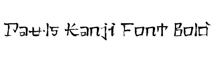 Pauls Kanji Font Bold  Fuentes Gratis Descargar