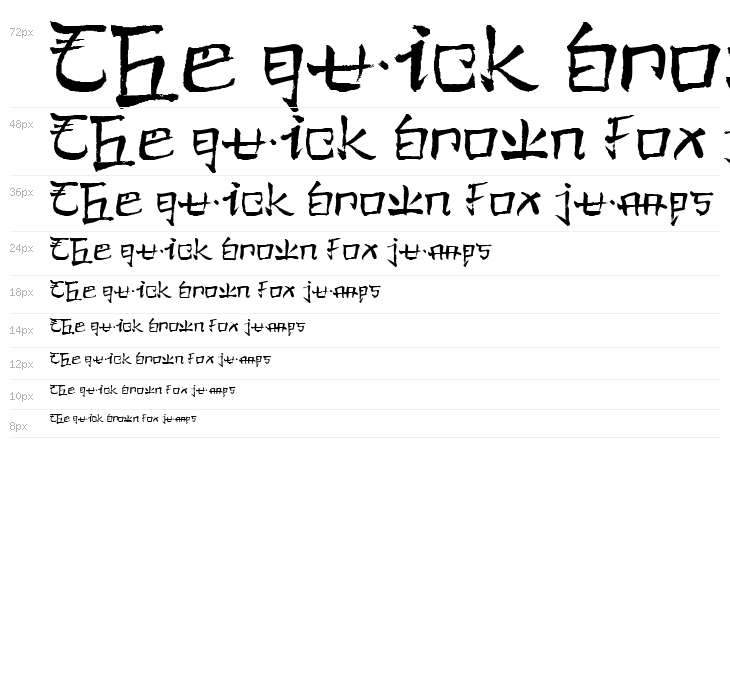 Pauls Kanji Font Bold Waterfall