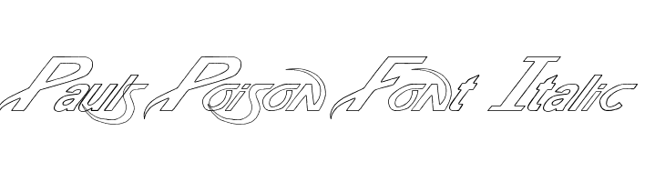 Pauls Poison Font Italic Font