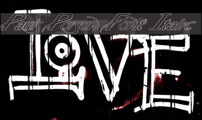 Pauls Poison Font Italic Font examples