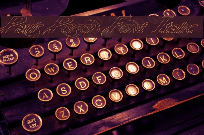 Pauls Poison Font Italic Font examples