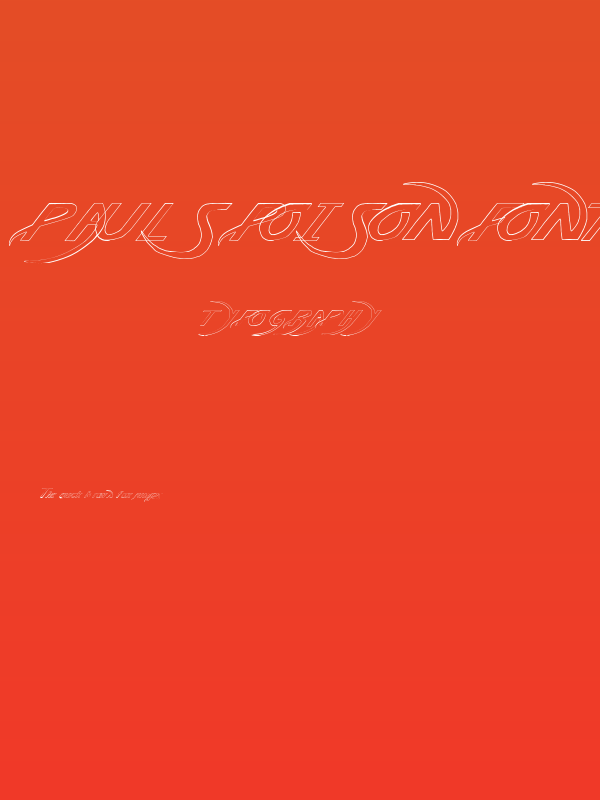 Pauls Poison Font Italic Poster