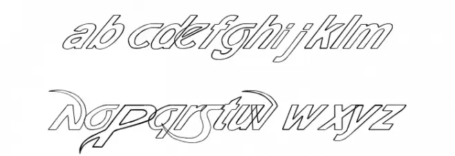 Pauls Poison Font Italic फ़ॉन्ट लोअरकेस