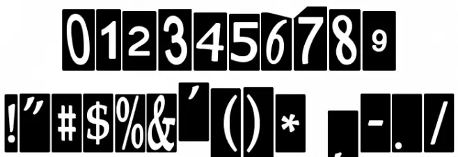 Pauls Ransom Note Font Font OTHER CHARS