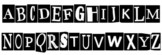 Pauls Ransom Note Font 字体 大写