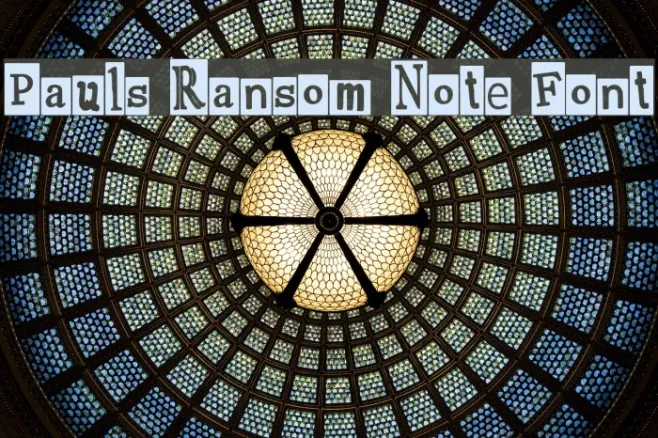 Pauls Ransom Note Font Example 3