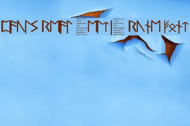 Pauls Real Celtic Rune Font Example 1