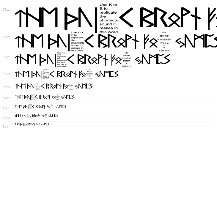 Pauls Real Celtic Rune Font Waterfall