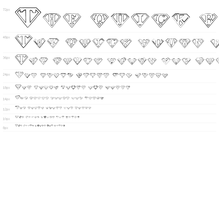 Pauls SUPER Font Waterfall