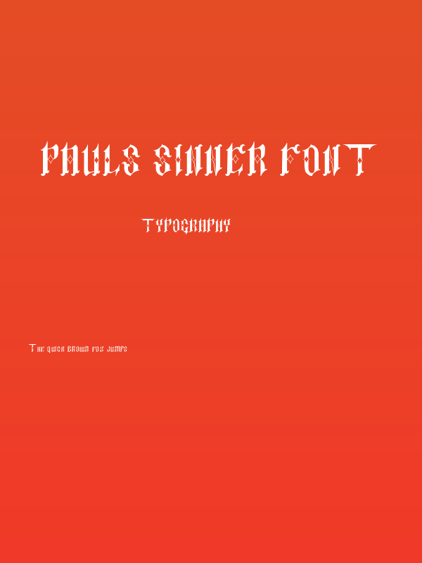 Pauls Sinner Font Poster