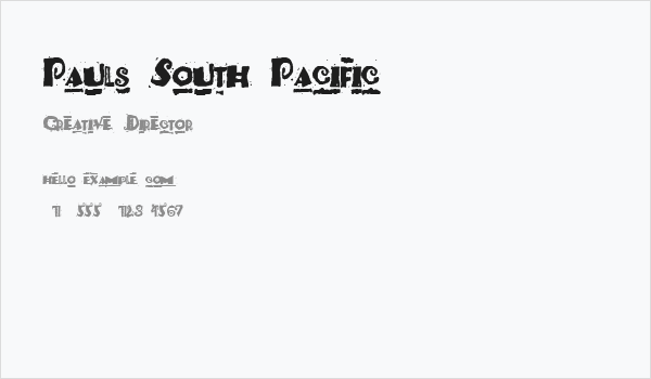 Pauls South Pacific Business Card