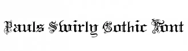 Pauls Swirly Gothic Font  Fuentes Gratis Descargar