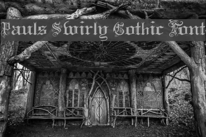 Pauls Swirly Gothic Font Font examples