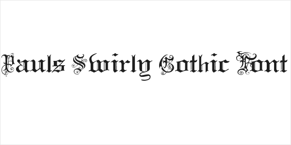 Pauls Swirly Gothic Font Logo