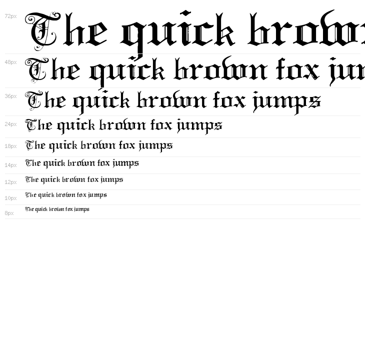 Pauls Swirly Gothic Font Waterfall