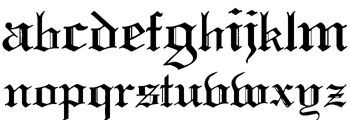 Pauls Swirly Gothic Font Font LOWERCASE