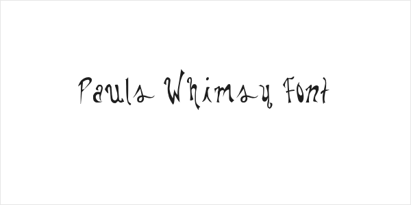 Pauls Whimsy Font Logo