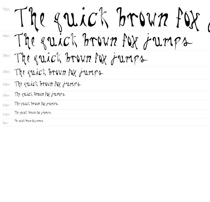 Pauls Whimsy Font Waterfall