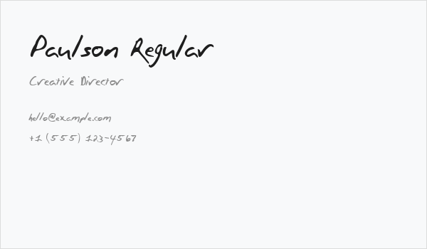 Paulson Regular Business Card