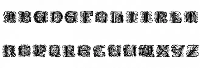 Paulus Franck Initialen Font Litere mari