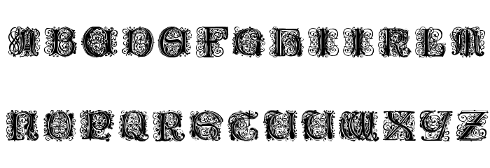 Paulus Franck Initialen フォント 小文字