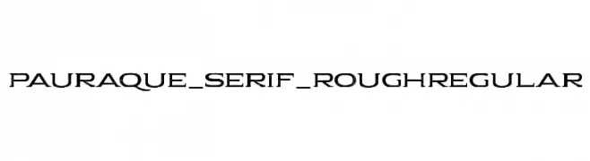 Pauraque_Serif_Rough Regular  Frei Schriftart Herunterladen