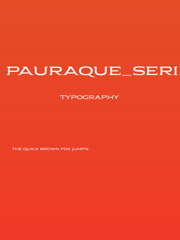 Pauraque_Serif_Rough Regular Poster