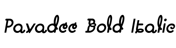 Pavadee Bold Italic  لخطوط تنزيل