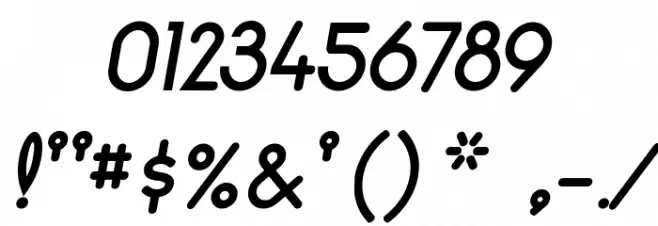 Pavadee Bold Italic Font OTHER CHARS