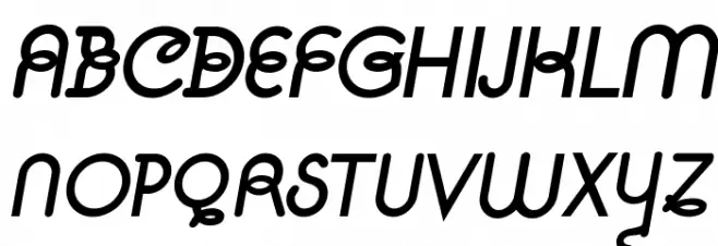 Pavadee Bold Italic फ़ॉन्ट अपरकेस