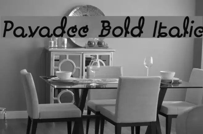 Pavadee Bold Italic Font examples