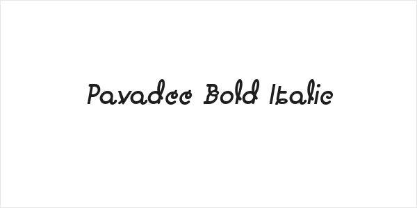 Pavadee Bold Italic Logo