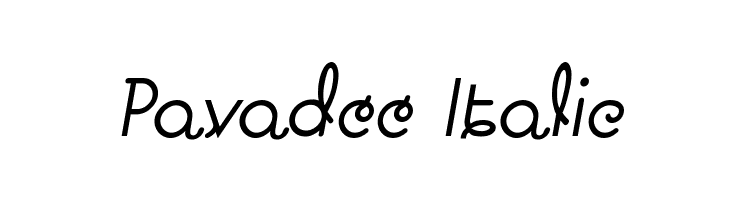 Pavadee Italic  لخطوط تنزيل