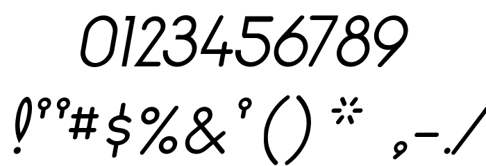 Pavadee Italic Font OTHER CHARS