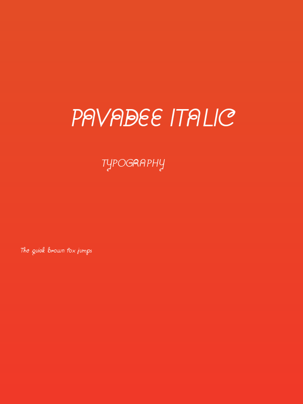 Pavadee Italic Poster