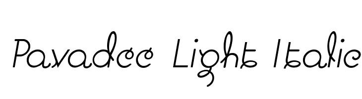 Pavadee Light Italic  font caratteri gratis