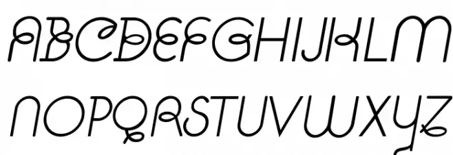 Pavadee Light Italic Schriftart Groß